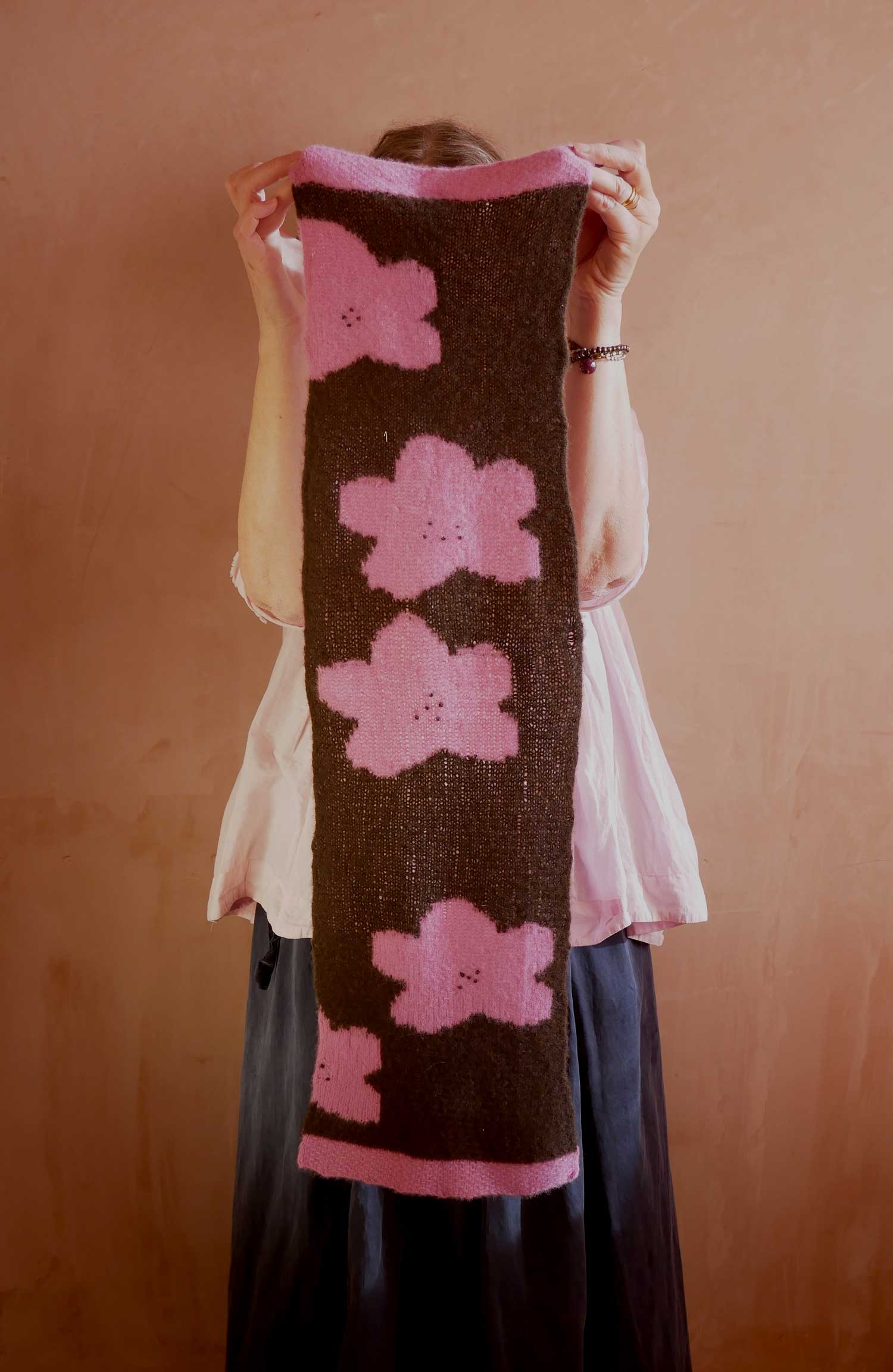 flower scarf cashmere