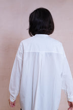 button thru shirt cotton poplin