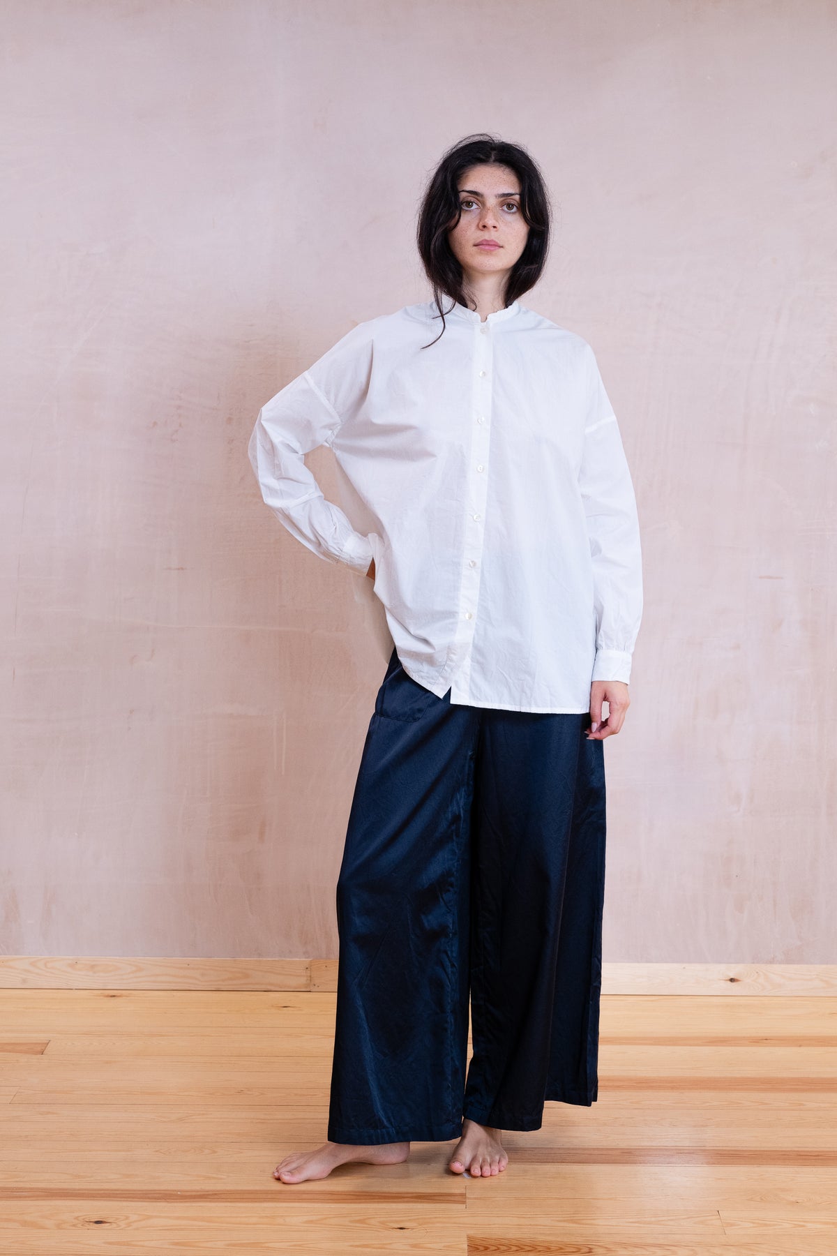 button thru shirt cotton poplin