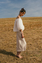 cutwork skirt short bias cut silk cotton satin