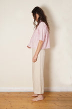 clean new shirt cotton poplin rose print