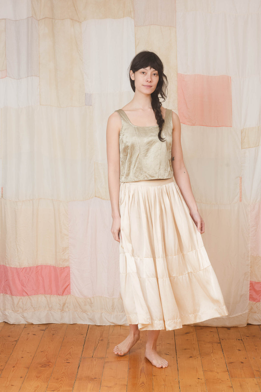 sale big satin skirt