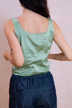 corset top silk cotton satin