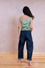 corset top silk cotton satin