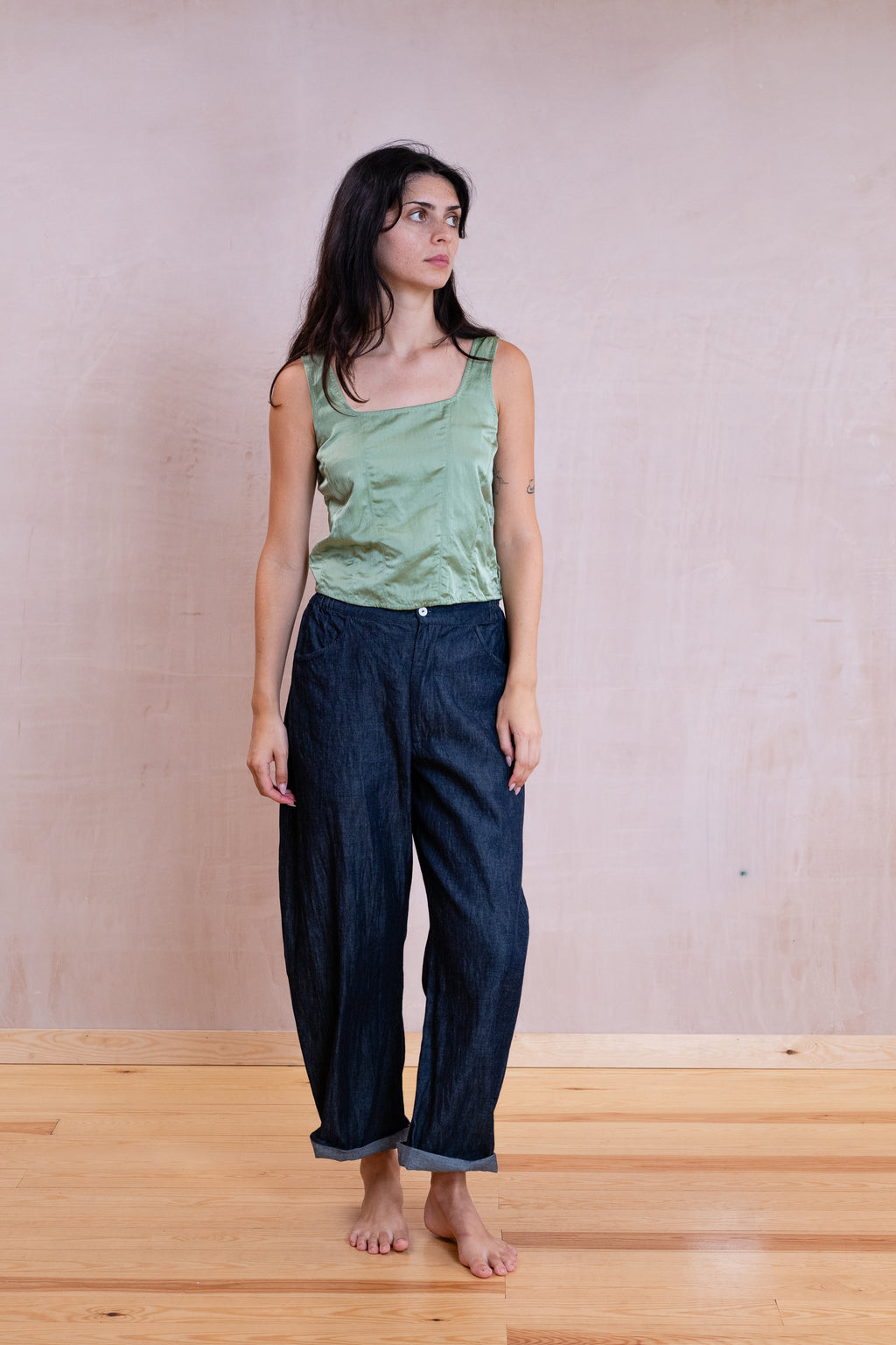 corset top silk cotton satin
