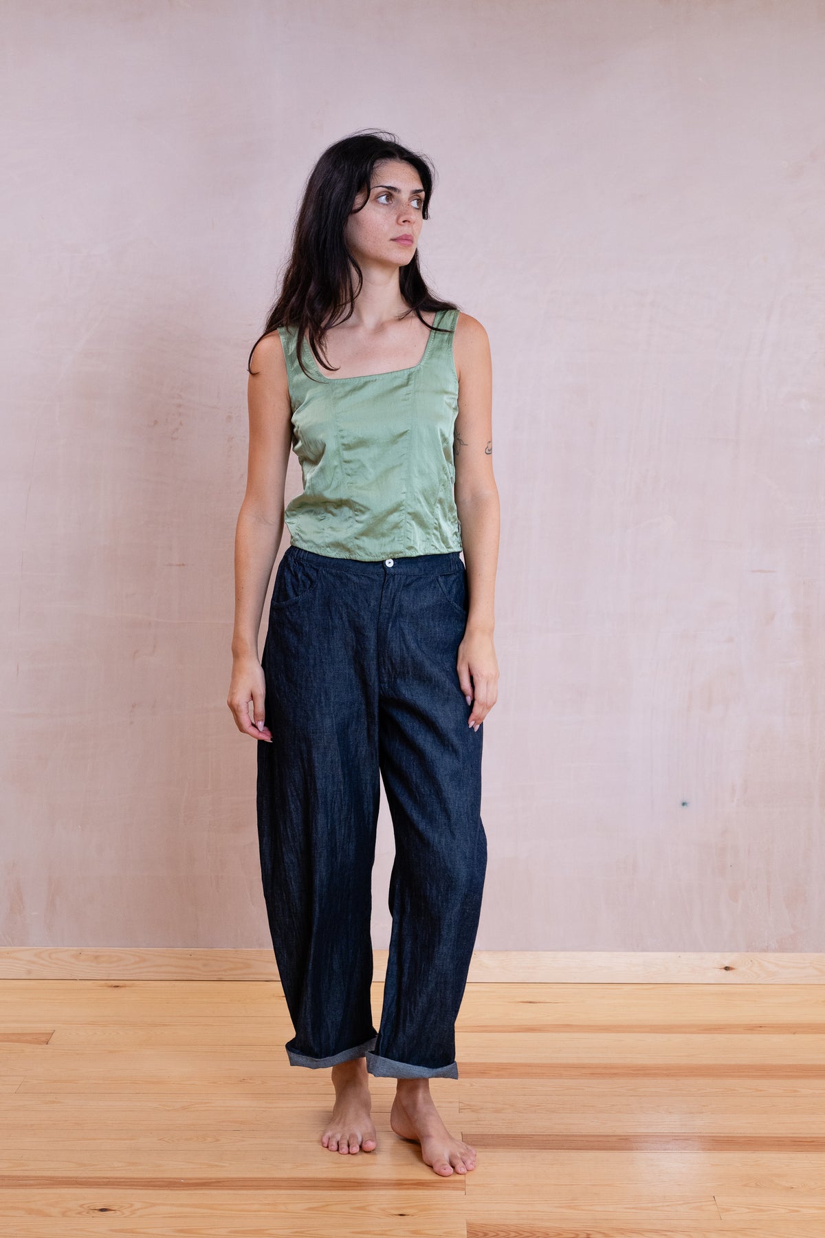 corset top silk cotton satin