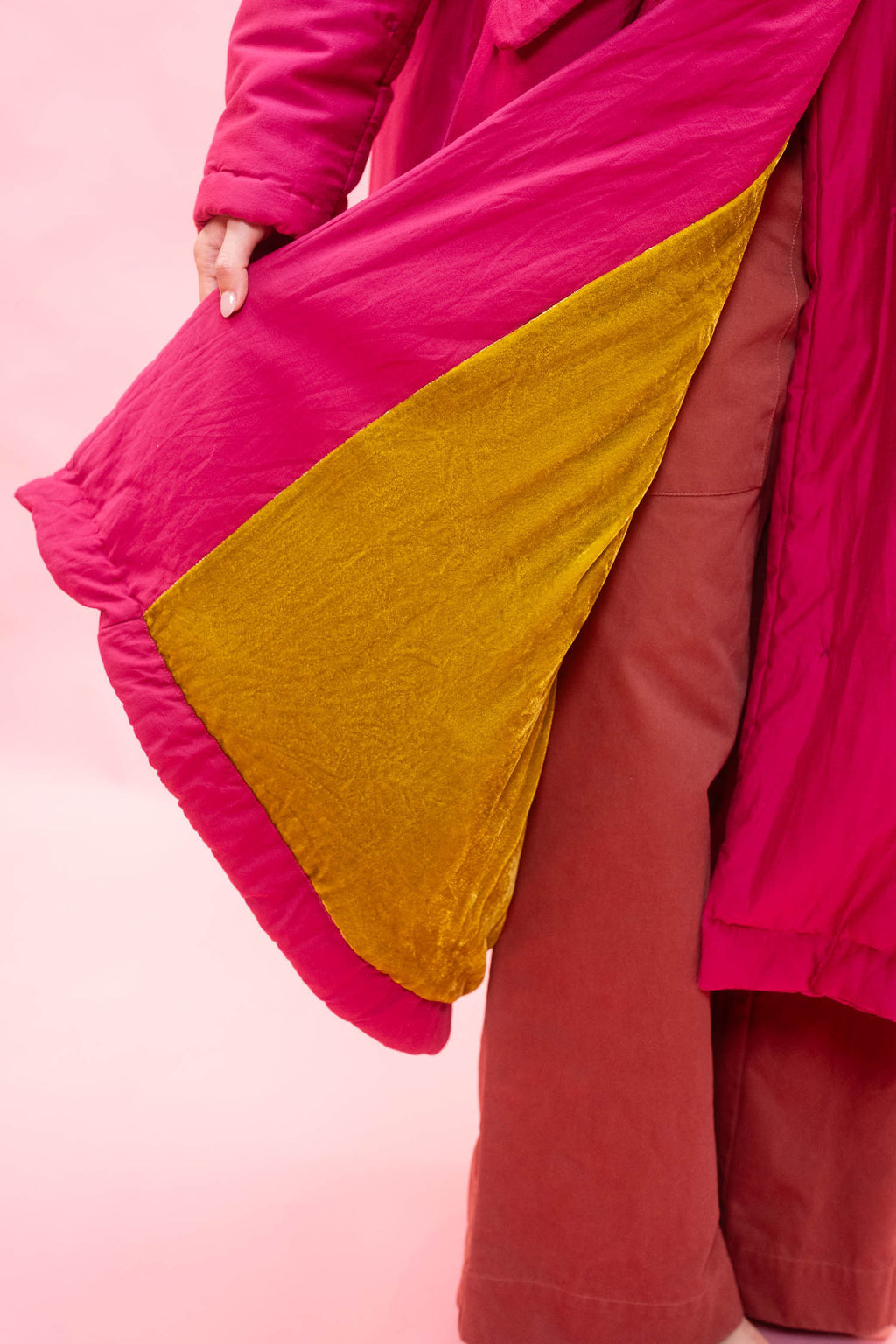 cuddle coat silk cotton satin