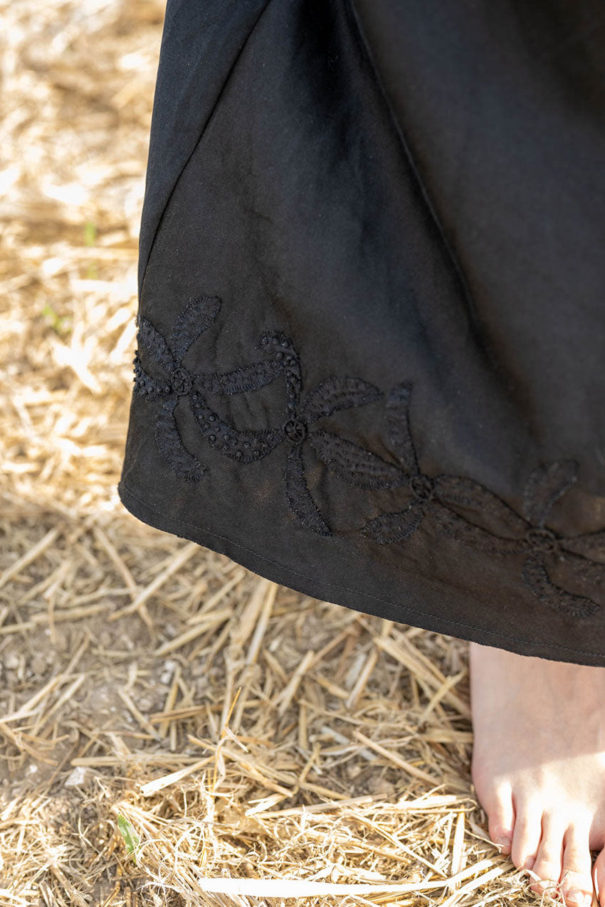 sale cutwork skirt long silk cotton satin