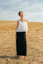 sale cutwork skirt long silk cotton satin