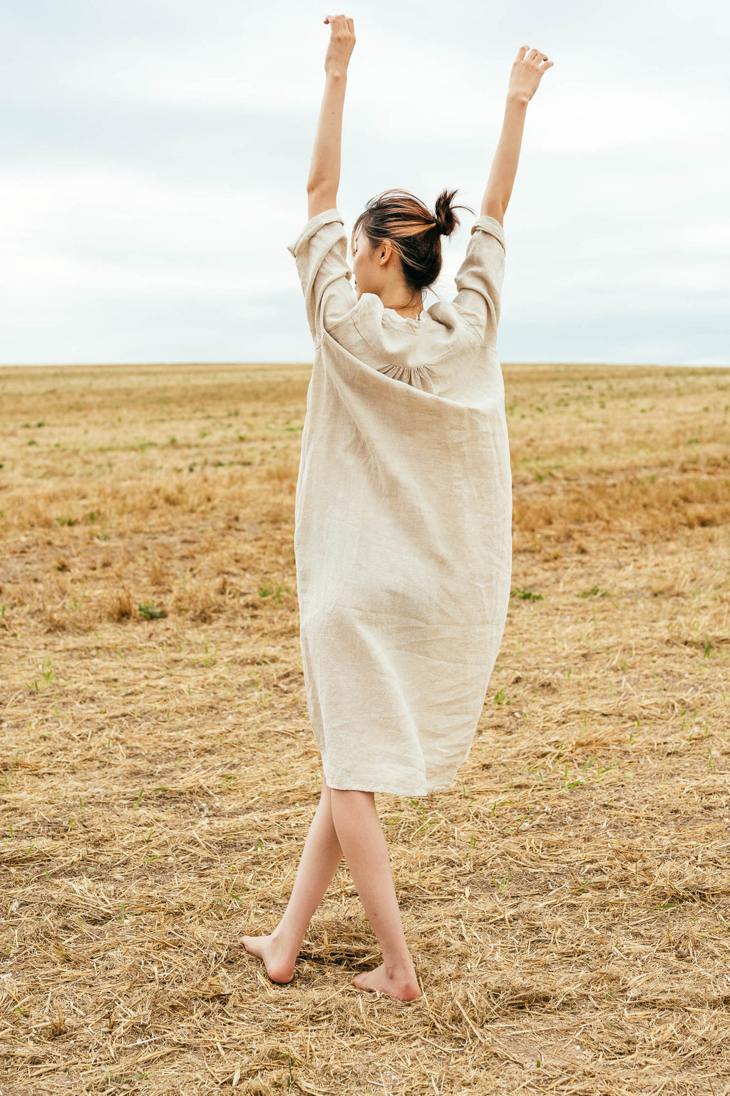 sale dewey dress washed Irish linen