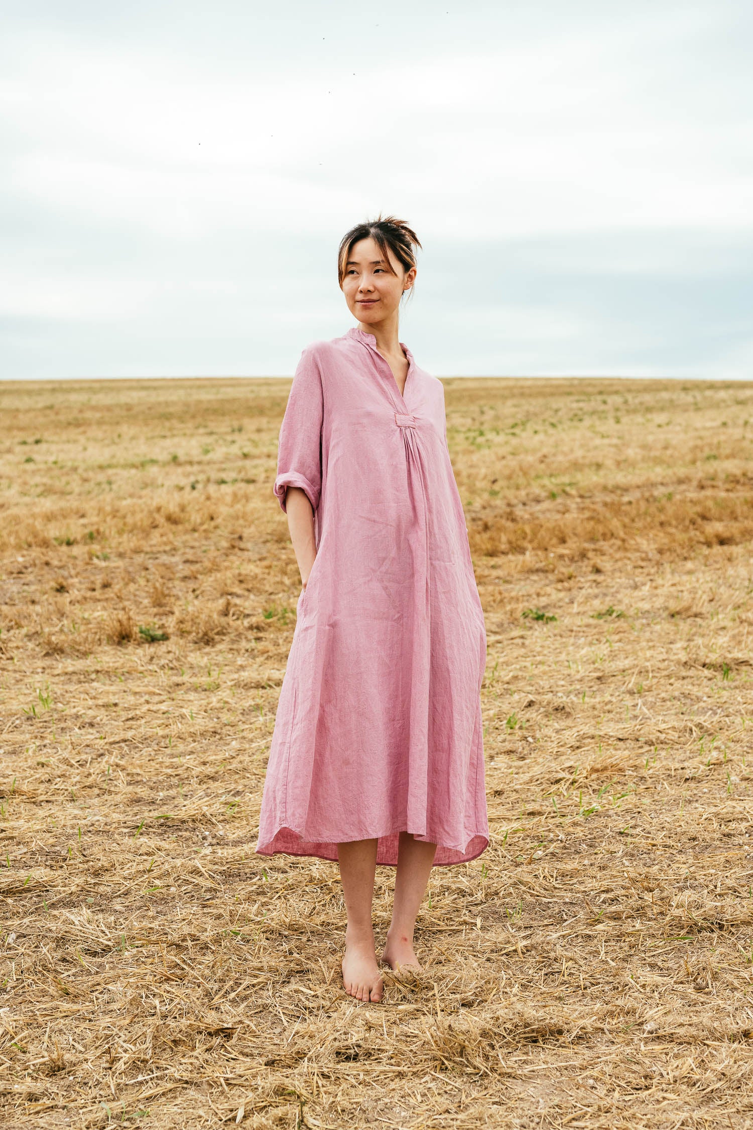 sale dewey dress washed Irish linen