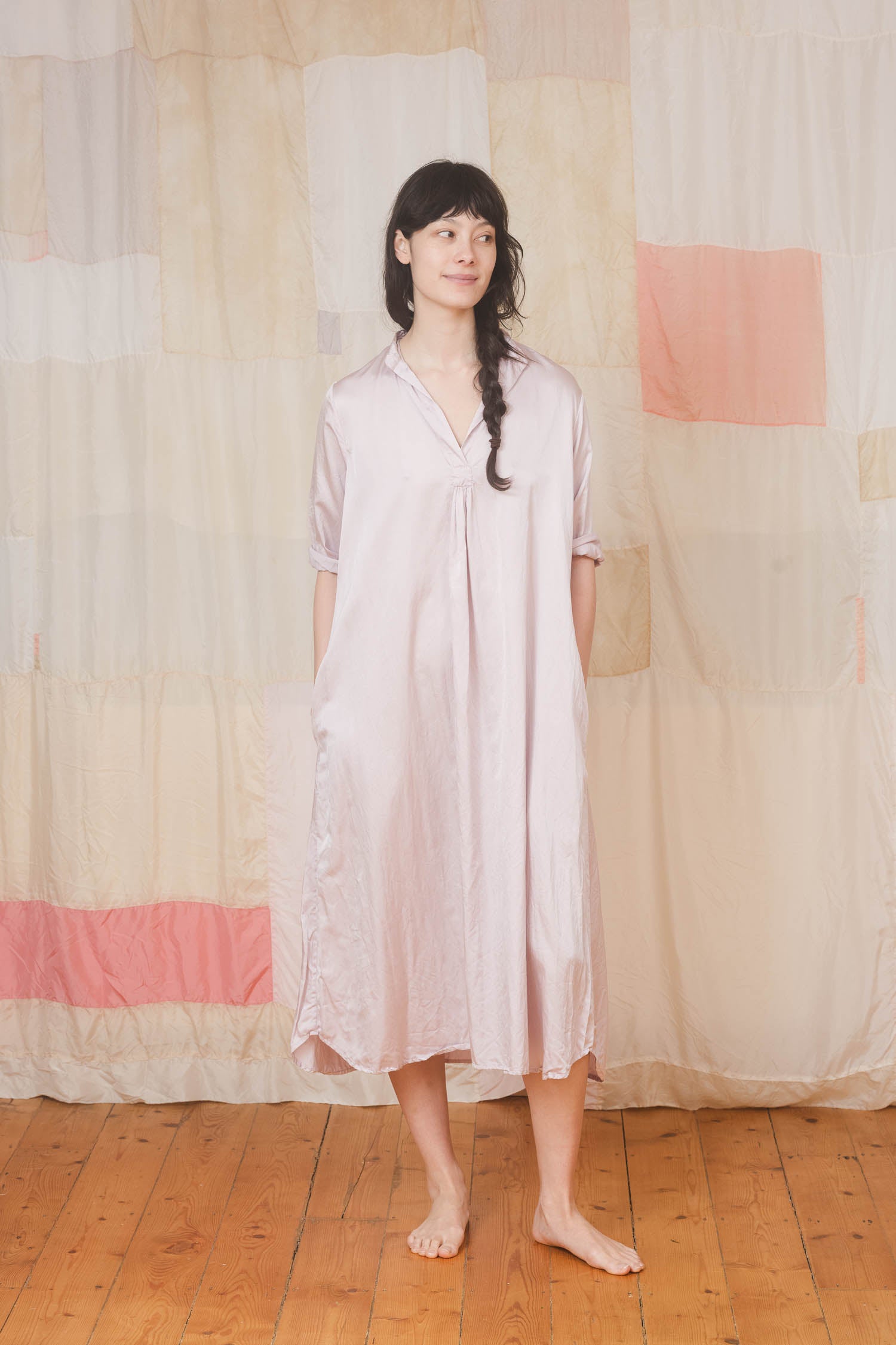 sale dewey dress silk cotton satin