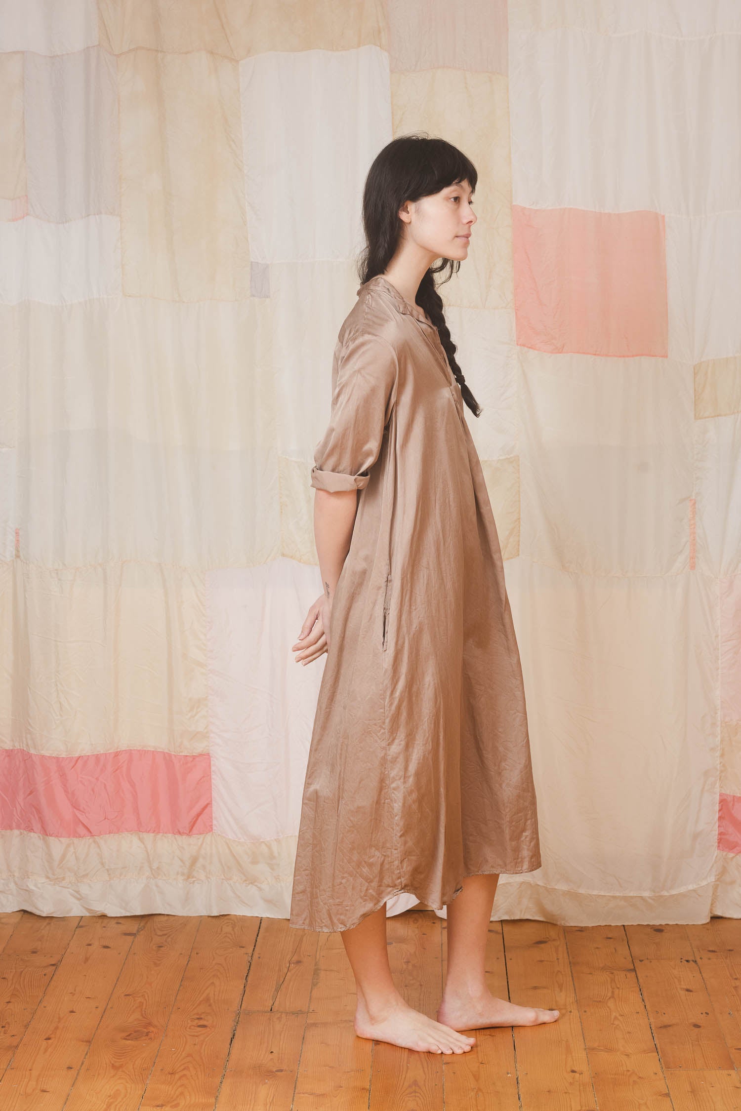 sale dewey dress silk cotton satin