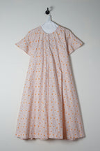 sale dolls dress orange flower cotton poplin