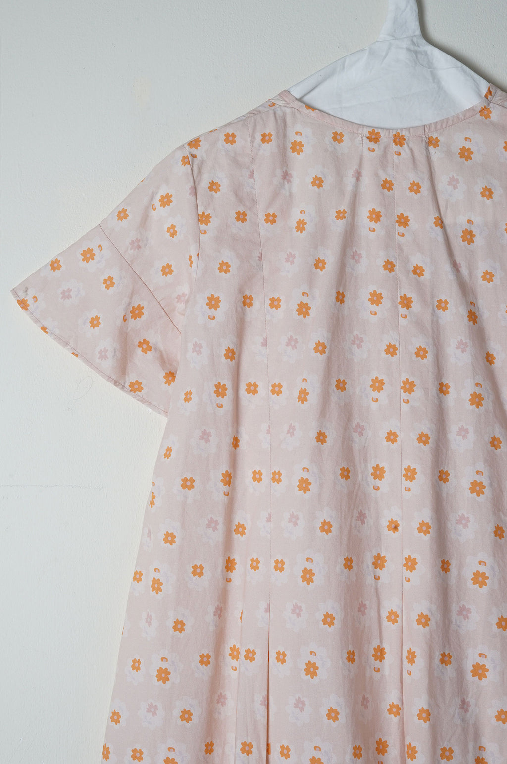 sale dolls dress orange flower cotton poplin