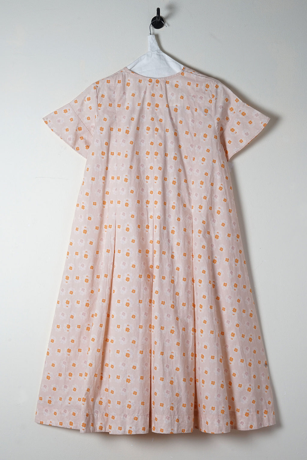 sale dolls dress orange flower cotton poplin