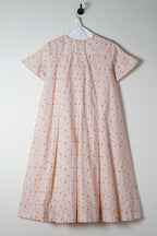 sale dolls dress orange flower cotton poplin