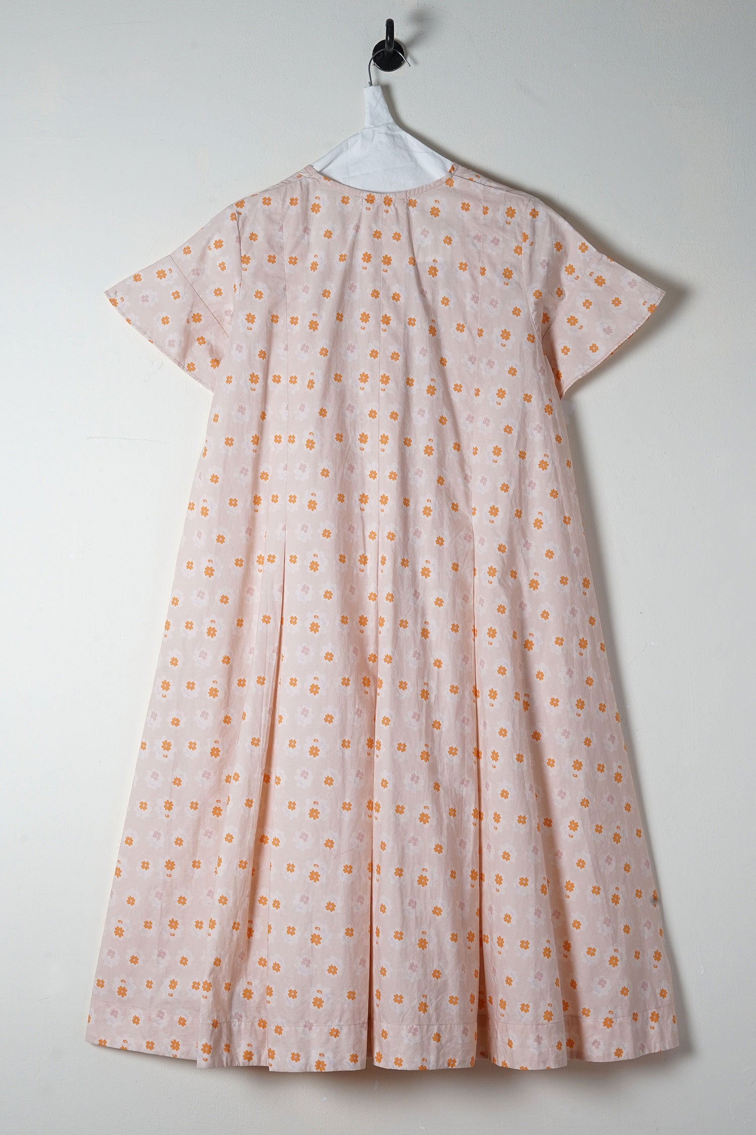 sale dolls dress orange flower cotton poplin