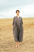 sale double pleat dress cotton cambric