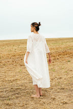 double pleat dress printed