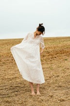 double pleat dress printed