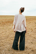 sale double pleat top cotton