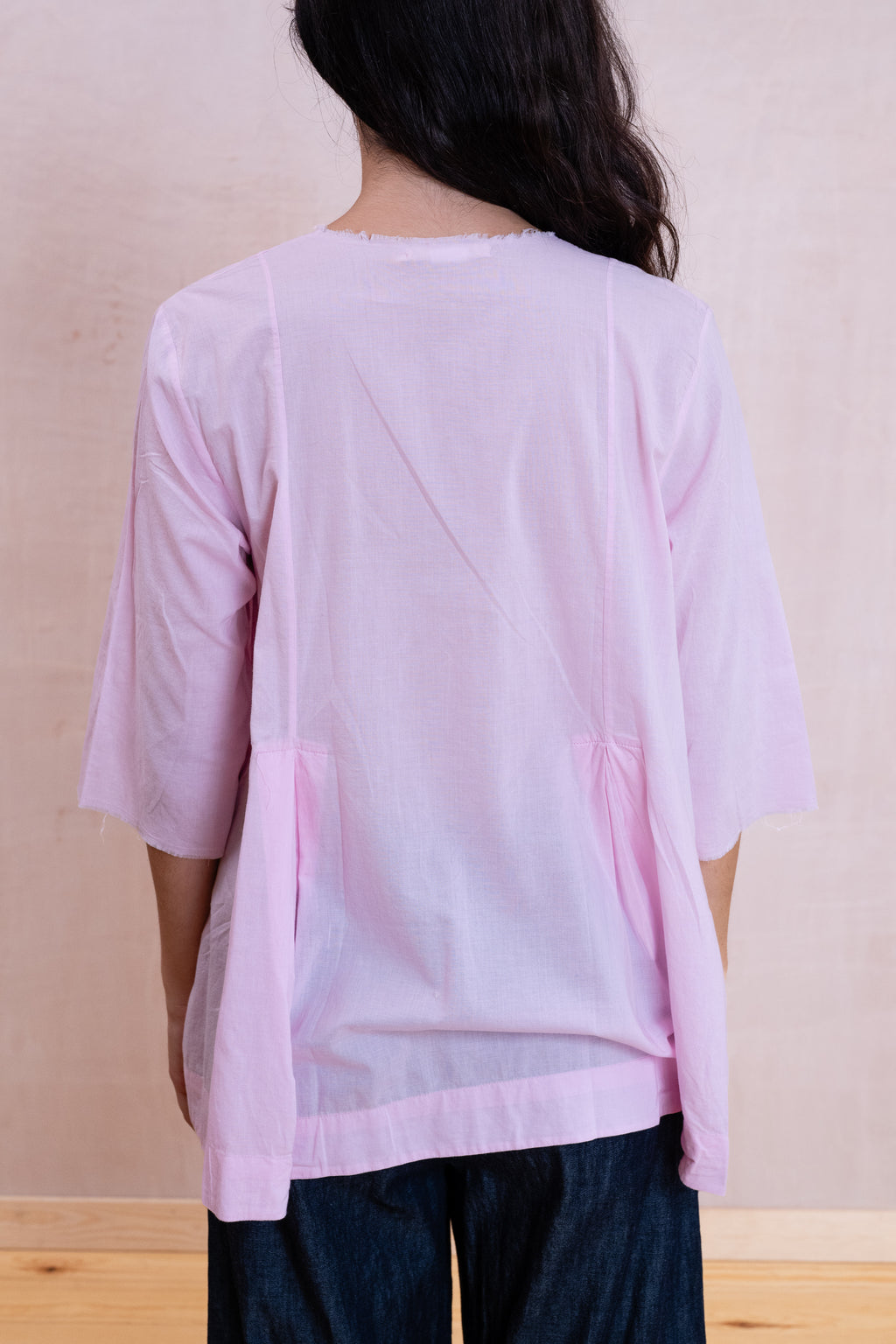 sale double pleat blouse cotton cambric