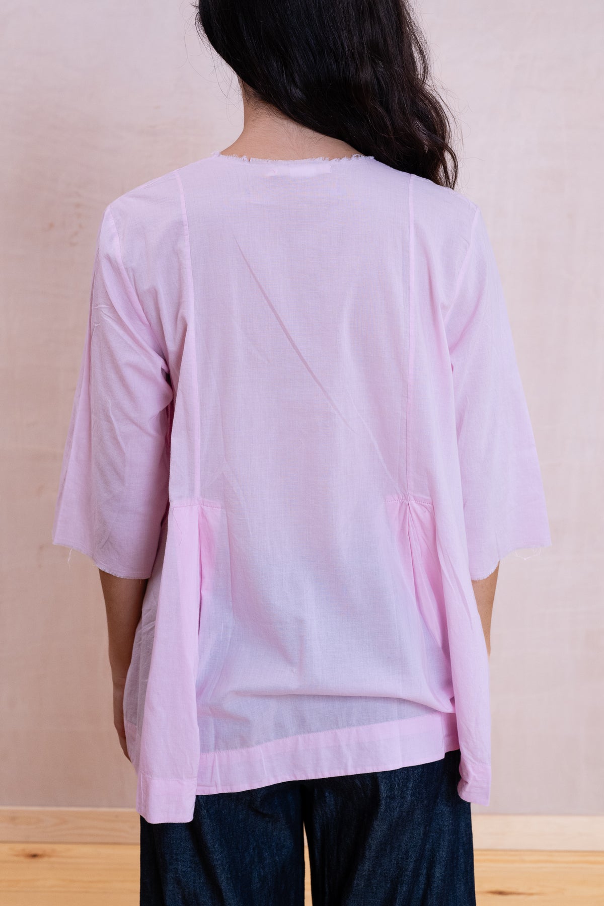 sale double pleat blouse cotton cambric