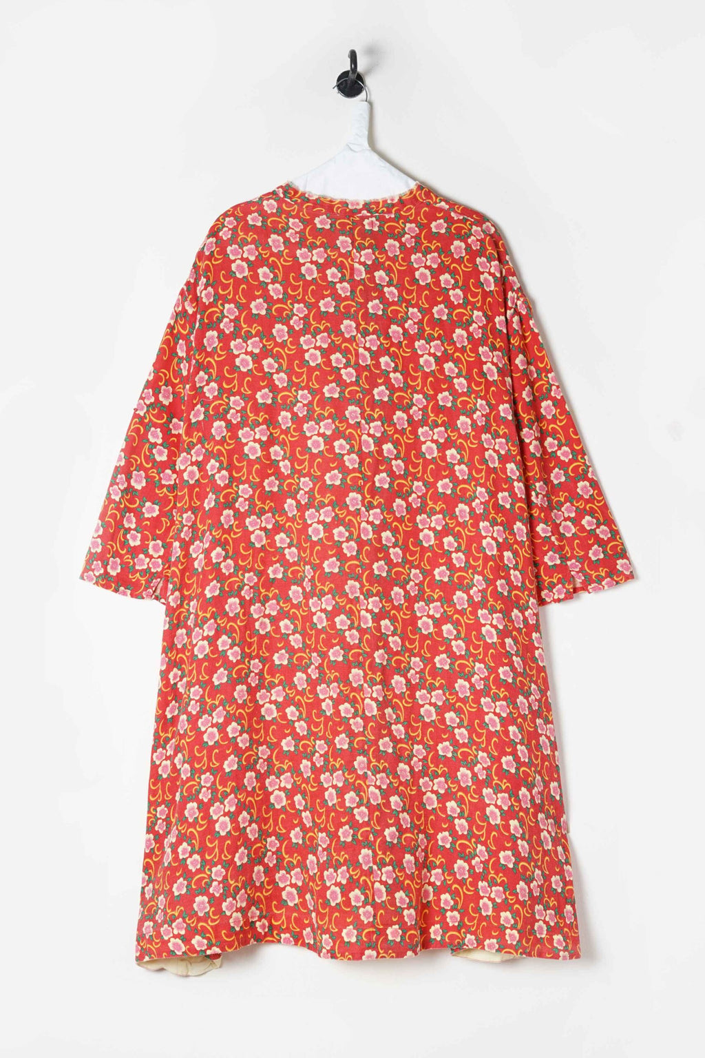 preloved - red flower a line dress