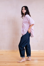 easy shirt rose print cotton poplin