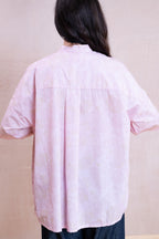 easy shirt rose print cotton poplin