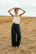 sale flare trousers linen