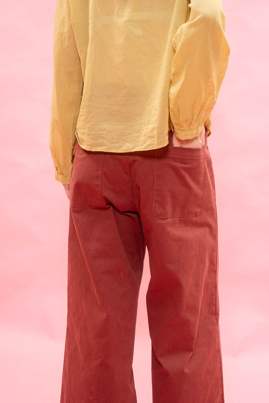 flare pants italian cotton twill
