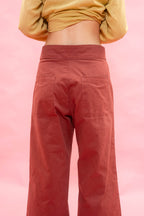 flare pants italian cotton twill
