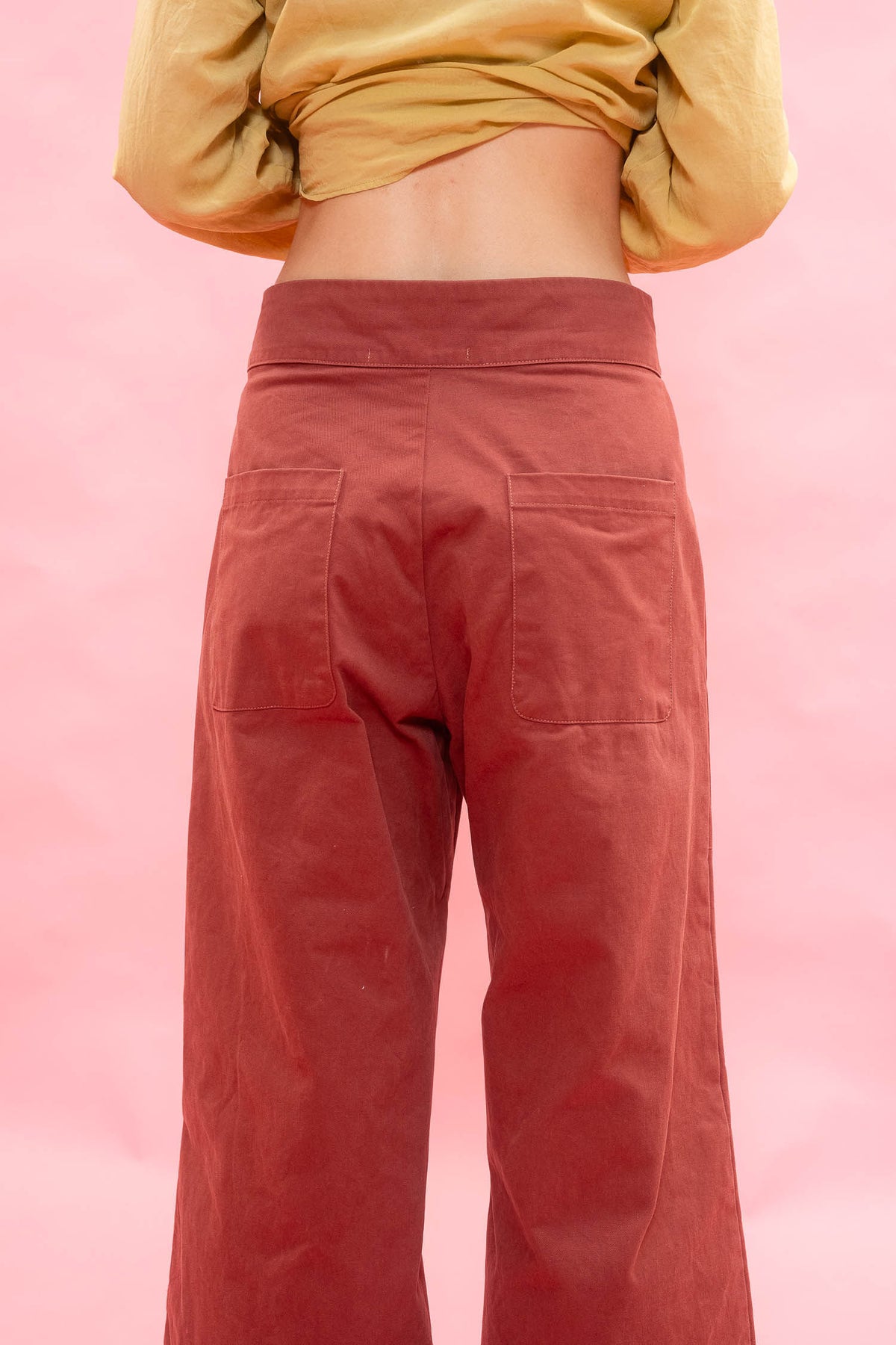 flare pants italian cotton twill
