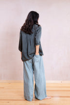 flare pants linen