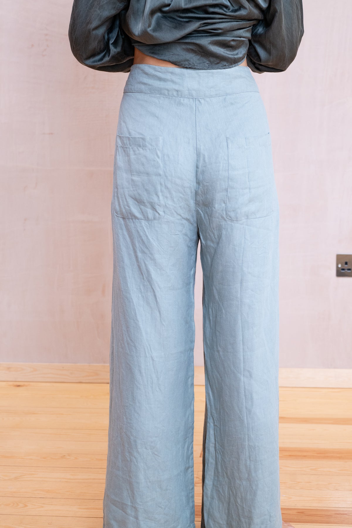 flare pants linen