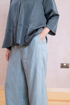 flare pants linen