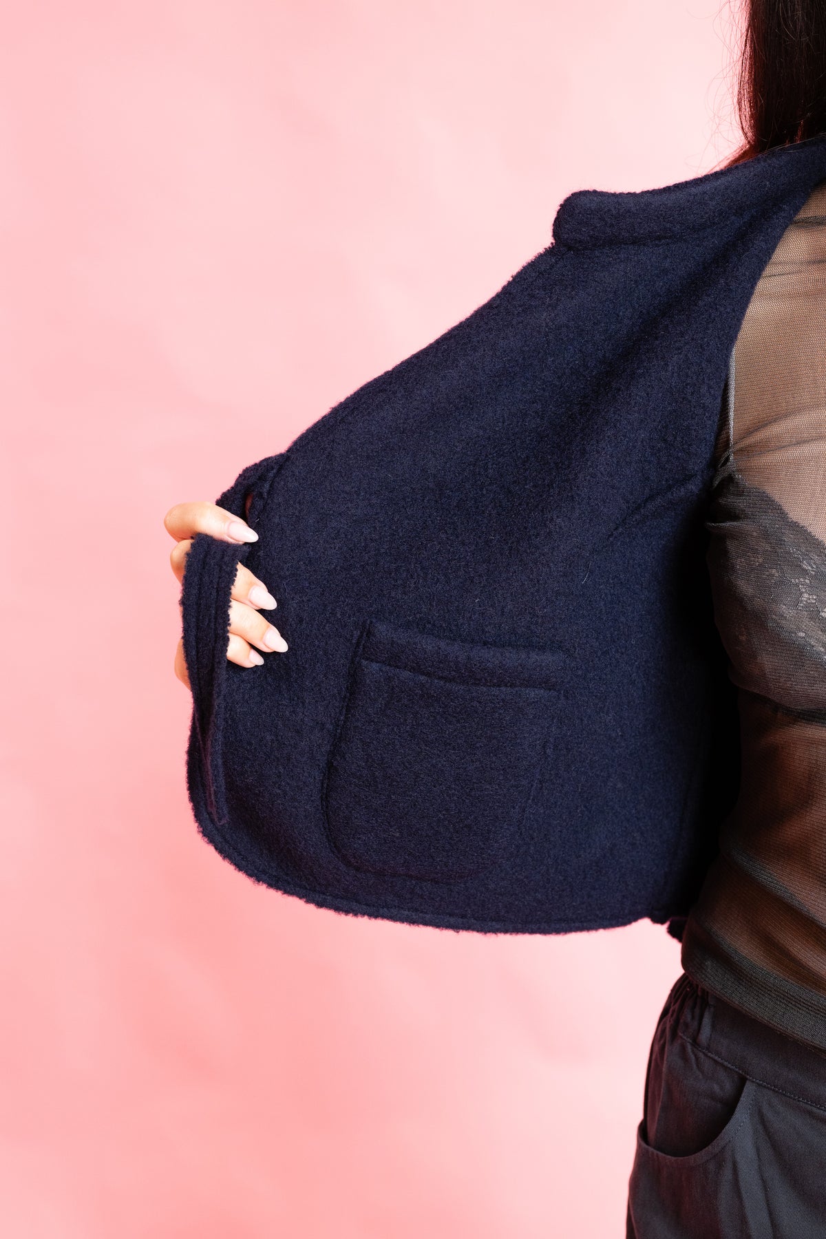 flight vest reversible wool