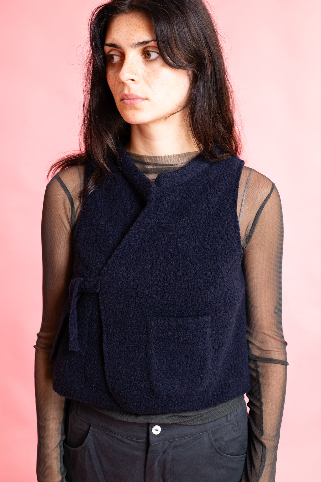 flight vest reversible wool