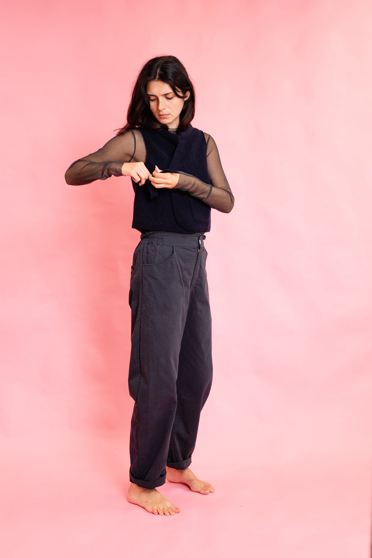 flight vest reversible wool