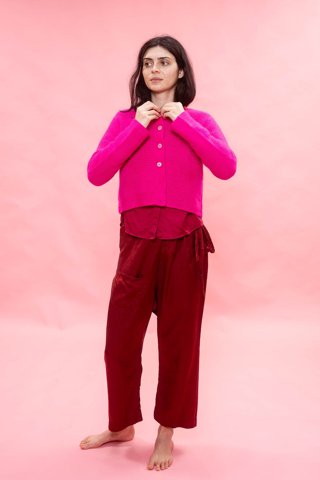 japan pants silk cotton satin