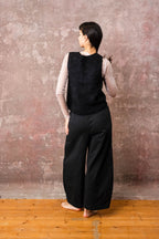 fluffy alpaca flower vest