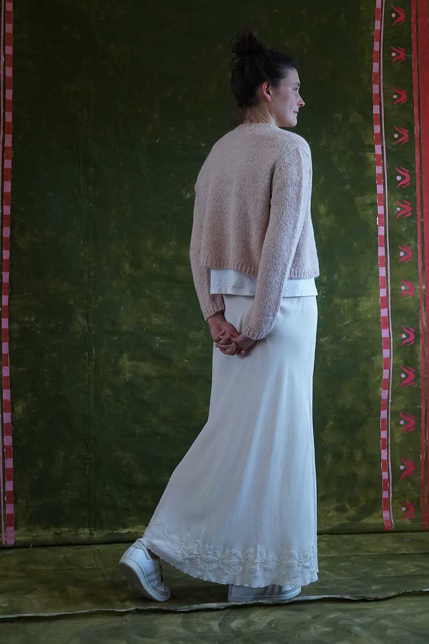 sale cutwork flower skirt long