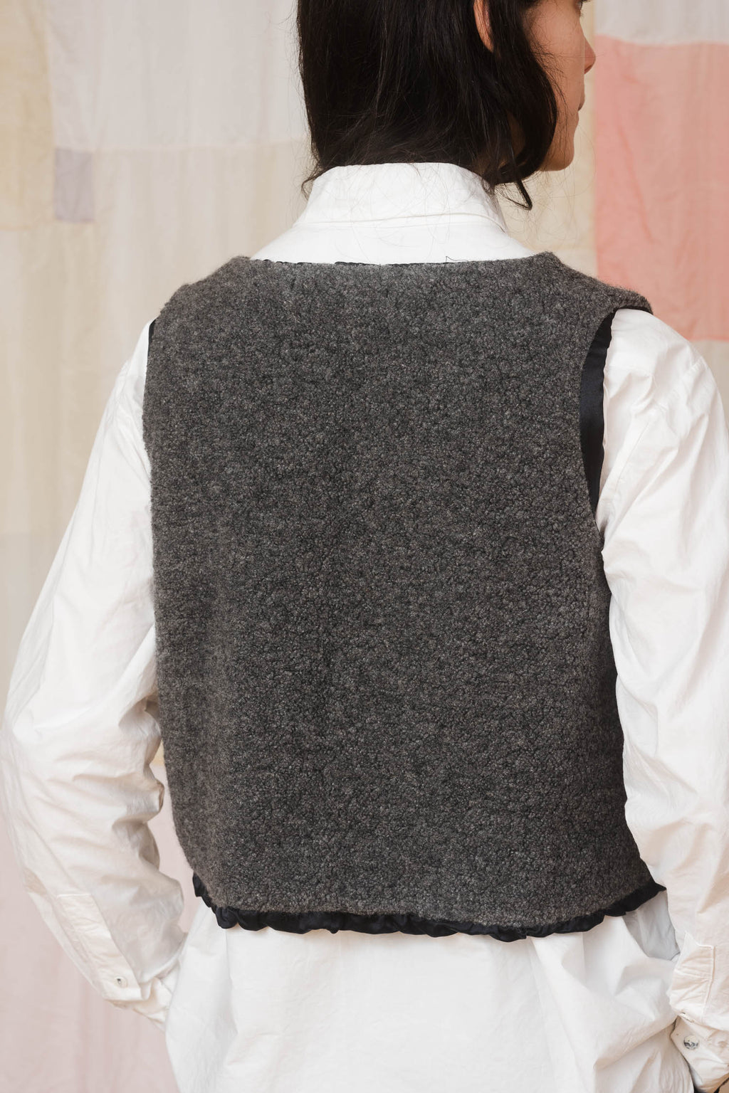 sale fluffy tie vest