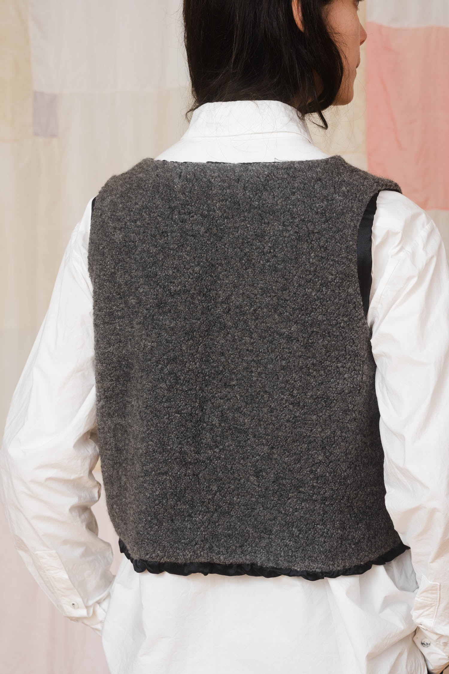 sale fluffy tie vest