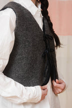 sale fluffy tie vest