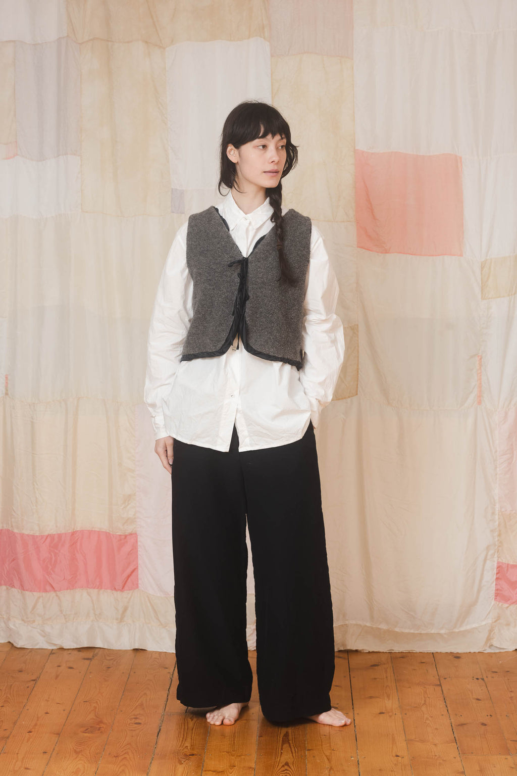 sale fluffy tie vest
