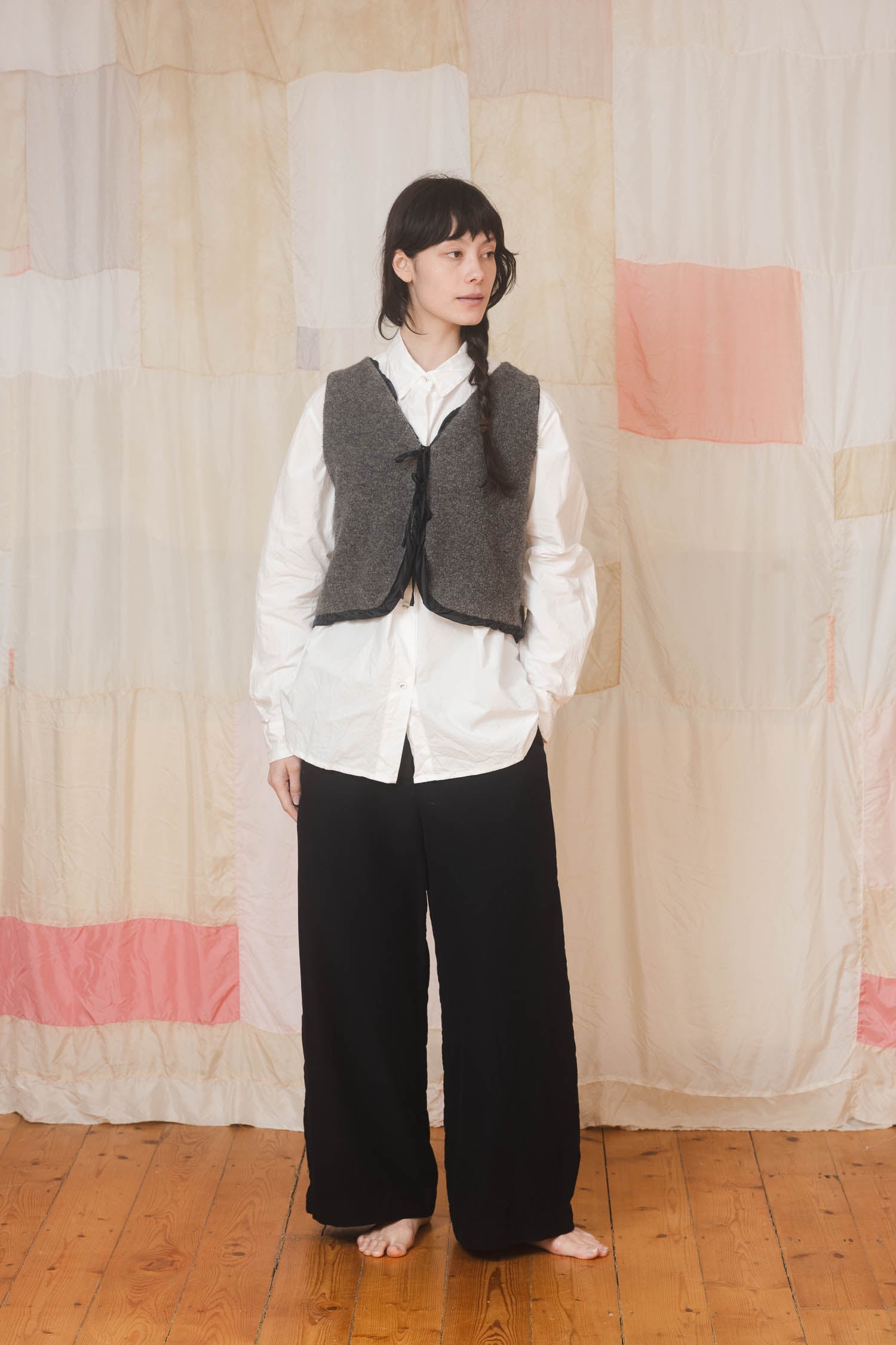 sale fluffy tie vest