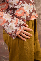 frill blouse silk cotton voile print